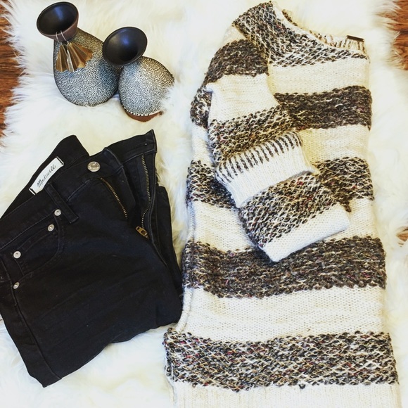 Free People Striped Sweater - Picture 1 of 4